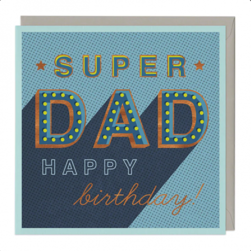 Happy Birthday Super Dad Birthday Card Greeting Card| Buy Online